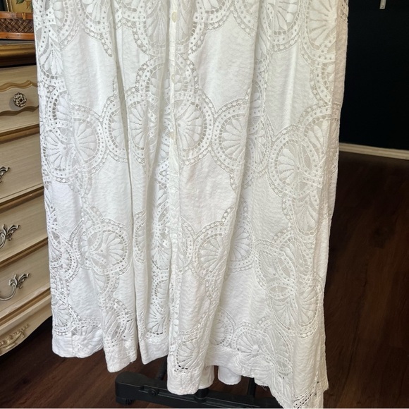 Maeve Anthropologie Eyelet Midi Dress Size 14 - Picture 11 of 15